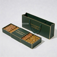 Caja Rígida Personalizada con Diseño Gratuito, Resistente a la Grasa, para Dulces de Ramadán, Caja de Regalo de Lujo para Dátiles con Logotipo en Relieve