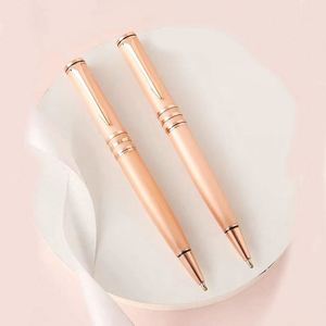 High Quality Luxury Metal Ballpoint <b>Pen</b> Custom Logo Hot Selling Rose <b>Gold</b> Fittings 0.7 mm Writing Width Stationery for Business - Product Image 4