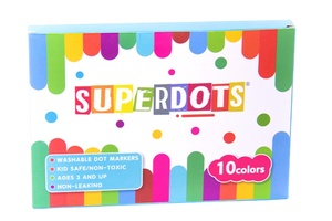 Marcadores de Puntos Lavables de 10 Colores y 20 ml, Punta Fina de 10 mm, Marcadores de <span class=keywords><strong>Bingo</strong></span> a Base de Agua No Tóxicos, Suministros de Dibujo Artístico para Niños en Edad Preescolar - Product Image 2