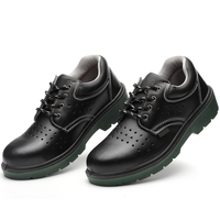 Chaussures de sécurité populaires pour hommes, résistantes aux vandales, en cuir de vachette gaufré, semelle solide en polyuréthane, construction anti-perforation, bottes avec plaque en acier