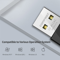 Adaptador USB inalámbrico WiFi de banda Dual, CF-811AC de 650Mbps, 802.11ac, RTL8811CU, 5GHz