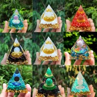 1pc Ogan Positive Energy Pyramid Schreibtisch dekoration Lapislazuli-Pyramide