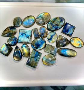 หินลาบราดอไรต์สีฟ้าแบบหลายขนาดอัญมณีอัญมณีทรงหลวมทำด้วยมือทำจากลาบราดอไรต์หลากสี - Product Image 1