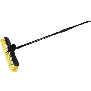 24 ''Push Broom 57.4'' setole rigide a manico lungo spazzola per esterni resistente per la pulizia del bagno cucina Patio Garage Deck