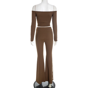 Nuevo Conjunto Casual <span class=keywords><strong>de</strong></span> Dos Piezas para Mujer, Top <span class=keywords><strong>de</strong></span> Manga Larga y Pantalones <span class=keywords><strong>de</strong></span> Alta Elasticidad, Estilo Y2K, Ropa Urbana - Product Image 6