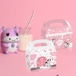 Huacai 12 Cái Hộp Quà Tặng Bằng Giấy Thiết Kế <span class=keywords><strong>MOO</strong></span> Bò Trang Trại Hộp Quà Tặng Kẹo Sô Cô La Bánh Ngọt Đồ Dùng Tiệc Sinh Nhật Cho Trẻ Em - Product Image 6