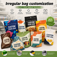 Sacs Mylar personnalisés 3,5g Cali Packs, sacs Mylar découpés sur mesure, sacs d'emballage en plastique anti-odeur, sacs à fermeture éclair holographiques pour fleurs