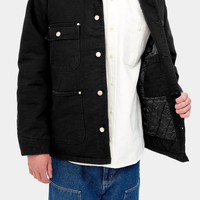 Veste de travail cargo matelassée à plusieurs poches, à simple boutonnage, décontractée, de haute qualité, personnalisée OEM, pour hommes