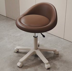 Chaise hydraulique de luxe rose compacte réglable en hauteur avec roulettes, fabriquée en usine - Product Image 5