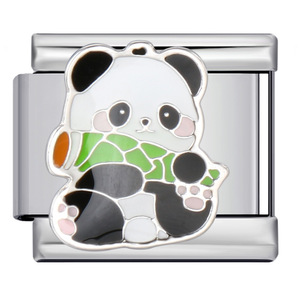 <b>Cute</b> Panda Chinese Style <b>Bracelet</b> Stainless Steel Gold Plated Modular Watch Strap Chain Unisex Gift Jewelry - Product Image 4