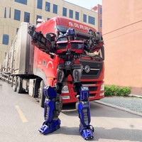 Costume de robot humanoïde marchable avec pieds sur échasses stables, idéal pour les spectacles sur scène et les événements commerciaux