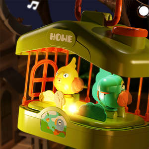 Gabbia per Uccelli Interattiva per Bambini, Giocattolo Elettrico con Suoni e Luci Attivati dalla Voce, Design Educativo in Legno per l'Apprendimento del Linguaggio - Product Image 6