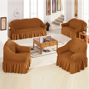 Copridivano Tutto Incluso, Fodera per Poltrona con Balza Arricciata, Copertura Singola per Divano, Protezione Antipolvere per Divano, Arredamento Casa - Product Image 6