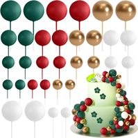 32 Boules de gâteau à 4 couleurs très vendues, décoration de gâteau de fête d'anniversaire, décoration de gâteau de mariage, ensemble à brancher