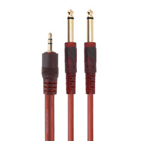 Câble Audio 3.5mm à double 6.5mm, adaptateur séparateur 1 à 2 pour consoles de mixage, haut-parleurs, cartes son, fil de cuivre