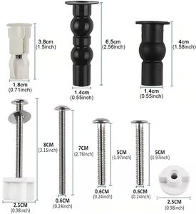 Copri wc cerniere vecchi raccordi parti Kit Extra lungo <span class=keywords><strong>espansione</strong></span> dadi in gomma viti sedile del water bullone - Product Image 3