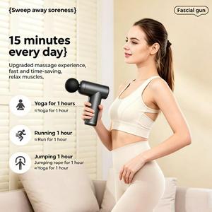 Mini Pistola de Masaje de Tejido Profundo, Masajeador de Percusión de 6 Velocidades con 6 Cabezales, para Recuperación Corporal Completa, Compatible con Personalización OEM - Product Image 3