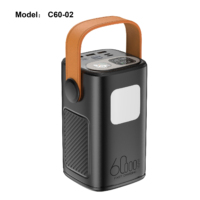 Batterie externe Li-Polymère 60000mAh avec charge rapide PD 100W, affichage LED Type-C, chargeur portable et lampe torche pour ordinateur portable, camping et voyage en extérieur