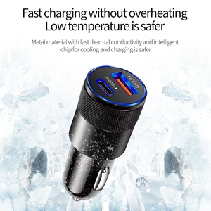 Cargador de Coche de Carga Rápida, Cargador de Teléfono para Coche con Puerto USB A, Adaptador de Cargador de Coche Eléctrico de Carga Rápida, Cargador de Coche Móvil Tipo-C - Product Image 4
