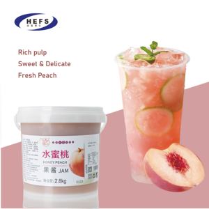2025 OEM Meilleur Prix Premium Sirop Alimentaire Liquide pour Thé, Lait, Café 2.8KG Pâte de Pêche en Pot Sous Vide, Confiserie Gélifiée, Confiture de Fruits avec Pulpe - Product Image 4