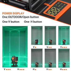 Nivel Láser <span class=keywords><strong>HILDA</strong></span> de 16 Líneas, Autonivelante, 4x360 °   Nivel Láser de Rayo Verde <span class=keywords><strong>4D</strong></span>, Láser de Línea Vertical para la Construcción de Pisos y Azulejos - Product Image 3