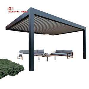 Pergola bioclimatique motorisée en aluminium RKOVE RK-E1, éclairage LED, résistante au vent, résistante à la saleté, imperméable, pour terrasse extérieure - Product Image 1