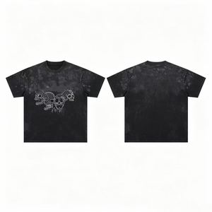 Camiseta de Verano Extra Grande de Algodón para Hombre, 307 g/m², Negra, Camiseta DTG, Camisetas Personalizadas para Hombre, Marca - Product Image 5