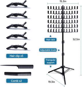 Soporte de pie retráctil para trenzado de cabello, herramienta para trenzas desordenadas, para uso transfronterizo - Product Image 2