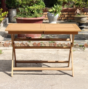 Rectangular <b>Folding</b> <b>Table</b> for Tebles Dining Sets Furniture Teak Outdoor <b>Garden</b> and Patio Wooden Minimalist - Product Image 1
