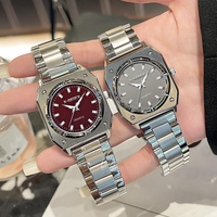 Montre à quartz carrée rétro pour femme X-GEQCK H001, bracelet en acier inoxydable, cadran lumineux, montres à haute valeur esthétique