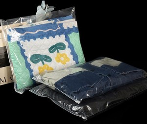 Sac de rangement à glissière givré PE translucide joint étanche à l'humidité recyclable emballage de vêtements de supermarché respectueux de l'environnement - Product Image 4