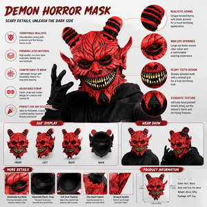 <span class=keywords><strong>Nouveau</strong></span> Masque Complet Amusant 2026 pour la Saison d'Halloween – Masque Lumineux en Latex pour Fête d'Horreur d'Halloween - Product Image 5