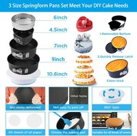 Kit de décoration de gâteaux 635 pièces, fournitures de décoration avec 3 moules à charnière, ensemble d'outils pour la pâtisserie