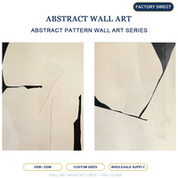 Peinture sur toile abstraite peinte à la main, style Wabi Sabi, géométrique, texture épaisse, sans cadre, vente en gros d'usine, taille personnalisée