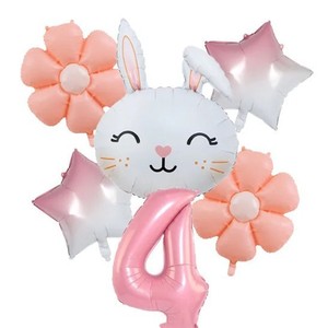 Set di <span class=keywords><strong>Palloncini</strong></span> Coniglietto e Margherita <span class=keywords><strong>con</strong></span> Palloncino Numero 1-9 Rosa da 40 Pollici, Decorazione Rosa per Festa di Pasqua, <span class=keywords><strong>Palloncini</strong></span> in Foil <span class=keywords><strong>con</strong></span> Numeri - Product Image 5