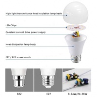 Nouvelle Arrivée Ampoule LED Décorative pour la Maison Culot E27/B22 Température de Couleur 3000K/6500K Durée de Vie 25000 Heures Éclairage Domestique Élégant