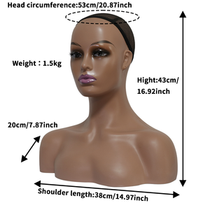 Testa di Manichino Femminile con Design Elegante per Esposizione Parrucche e Supporto Treppiede, Prezzo Diretto di Fabbrica - Product Image 3