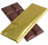 Feuille stratifiée de papier d'aluminium d'or de papier d'emballage de chocolat d'emballage alimentaire