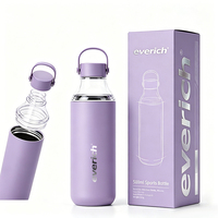Bouteilles de sport écologiques en acier inoxydable et Tritan de 350 ml/500 ml avec infuseur à thé et poignée pour le camping