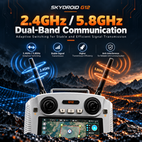 Stasiun Kontrol Darat UAV G12 Jangkauan Jauh 9KM 2.4G 5.8G Dual Band 5.5 Inci 1080P Android 13 Pengendali Jarak Jauh
