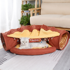 DoePet Katzen bett Hot Selling Großhandel Haustier bedarf Haustier Interaktives Quietschendes Spielzeug Filz Katzen tunnel Röhren Bett Spielzeug Katze Haustier Bett - Product Image 5