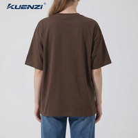 T-shirt pour femme Kuenzi, personnalisé avec logo, couleur unie, col rond, manches courtes, 100% coton, 300 GSM