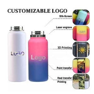 Custom Logo Sweat Proof 18oz 32oz Stainless Steel Double Wall Vacuum Insulated Thermos Sport Water Bottle Travel Eco-Friendly - Product Image 4