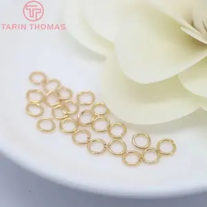 Anillos Abiertos de Latón Chapado en Oro de 24K, Anillos Conectores Redondos para DIY, Accesorios para Hacer Joyería, Collares y Pulseras, Venta al Por Mayor - Product Image 4