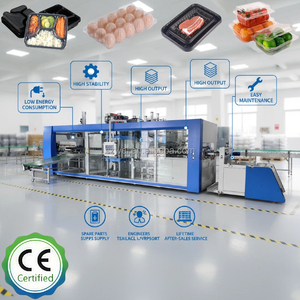 Machine d'occasion entièrement automatique à grande vitesse pour la fabrication de barquettes alimentaires, de barquettes à œufs en plastique et de boîtes à repas rapides par thermoformage plastique - Product Image 1