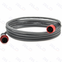 Conectores Impermeables IP68 M15 Macho y Hembra con Cables de 20cm, Enchufe para Luces LED, Material de Contacto de Cobre, 10A, Nylon