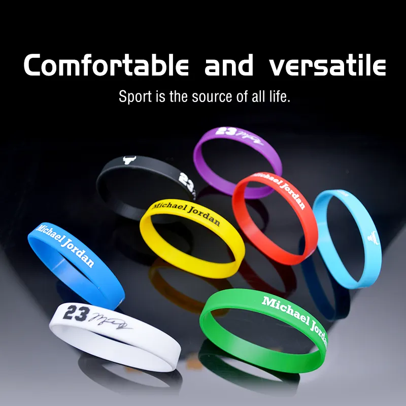 Presentes personalizados borracha personalizada silicone esporte jóias em relevo pulseira mens pulseira pulseira