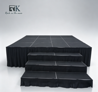 Scène de spectacle extérieure et intérieure, podium en aluminium, plateforme de scène portable avec pieds pliables