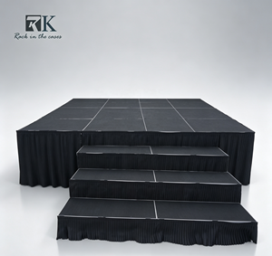 เวทียกพื้นสำหรับงานกลางแจ้งและในร่ม  วัสดุอะลูมิเนียม  แบบพกพา พร้อมขาพับได้ - Product Image 1