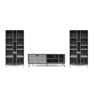 2023 New Gray - 4-Piece Entertainment Center With <strong>LG</strong> <strong>TV</strong> <strong>Stand</strong> - Product Image 3